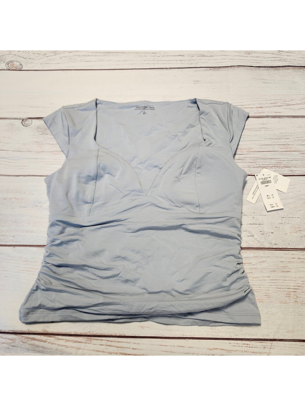 Abercrombie & Fitch Light Blue Cap Sleeve Top Large NWT